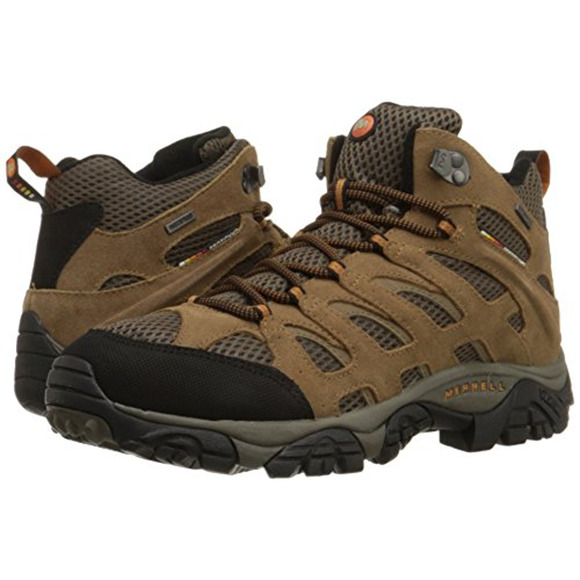 Merrell Other - Merrell Mens Moab Mid Waterproof Hiking Boots Lace Up Mesh Vent Brown Size 9